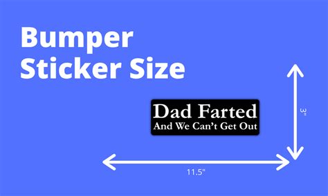 average bumper sticker size|1x1 sticker size.